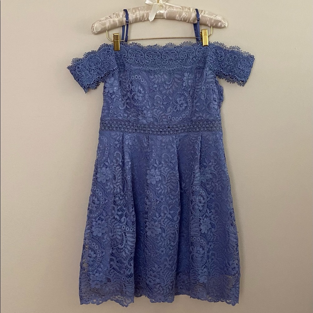 EUC Francesca’s Lace Periwinkle Addie Dress